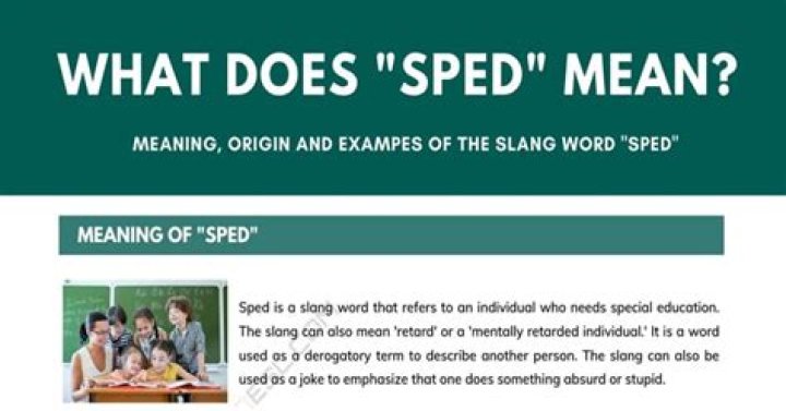 Discover The Meaning Of SPED